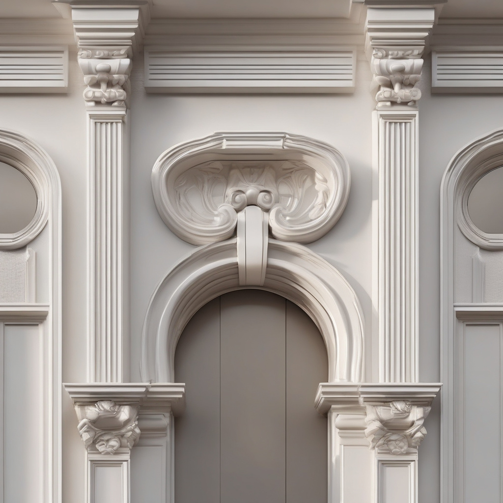 Facade molding enhancing a Los Angeles home's curb appeal