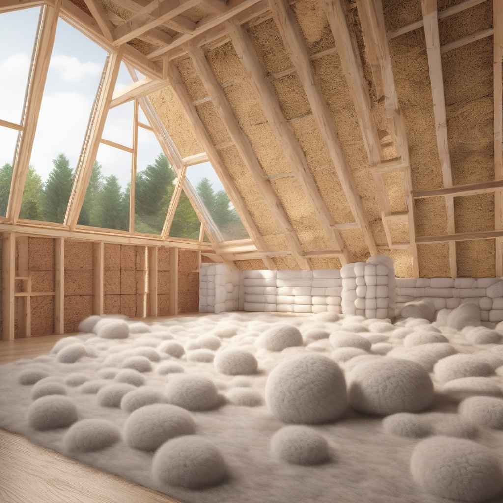 Completed ecowool insulation project