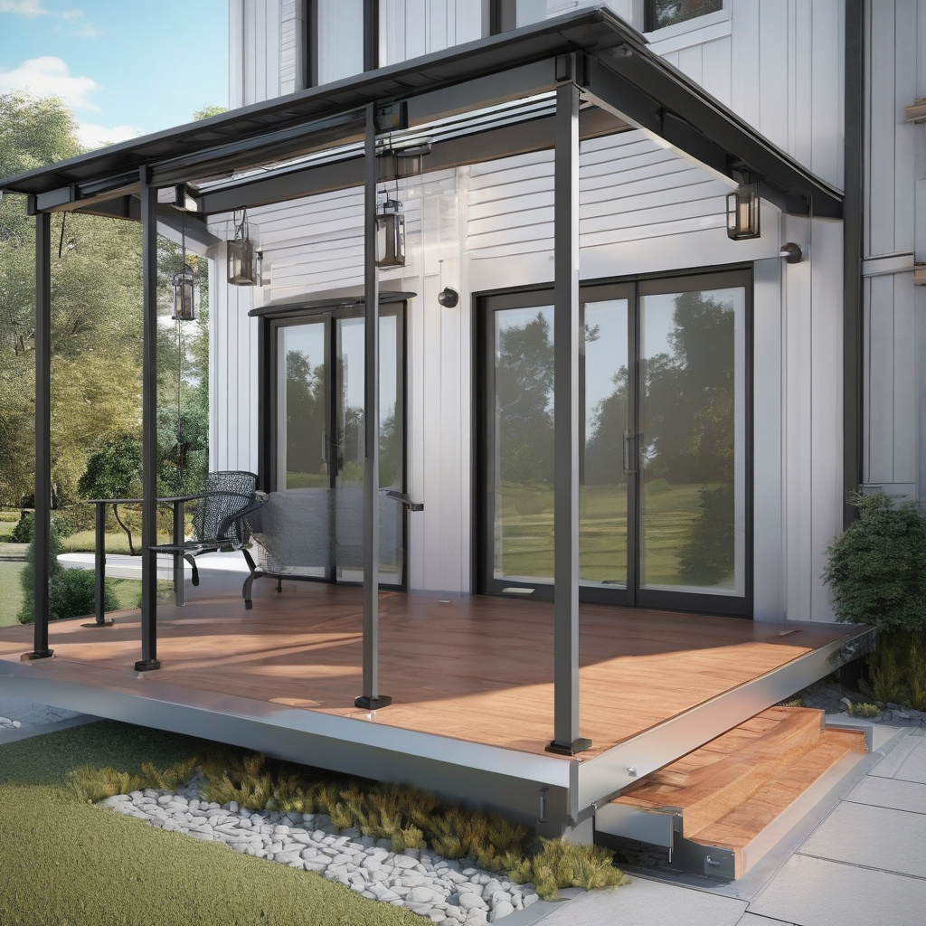 Finishing metal porch