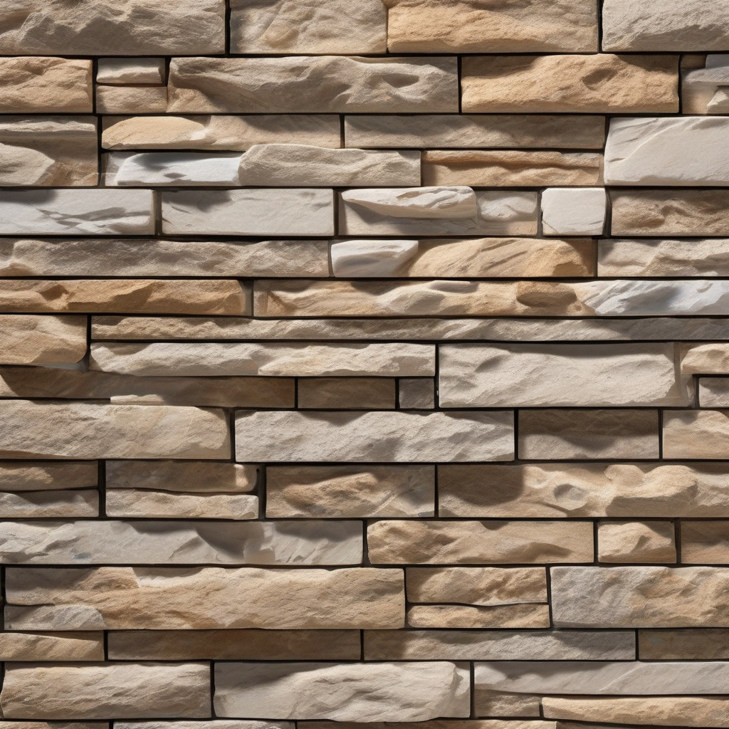 Stylish stone-look home facade