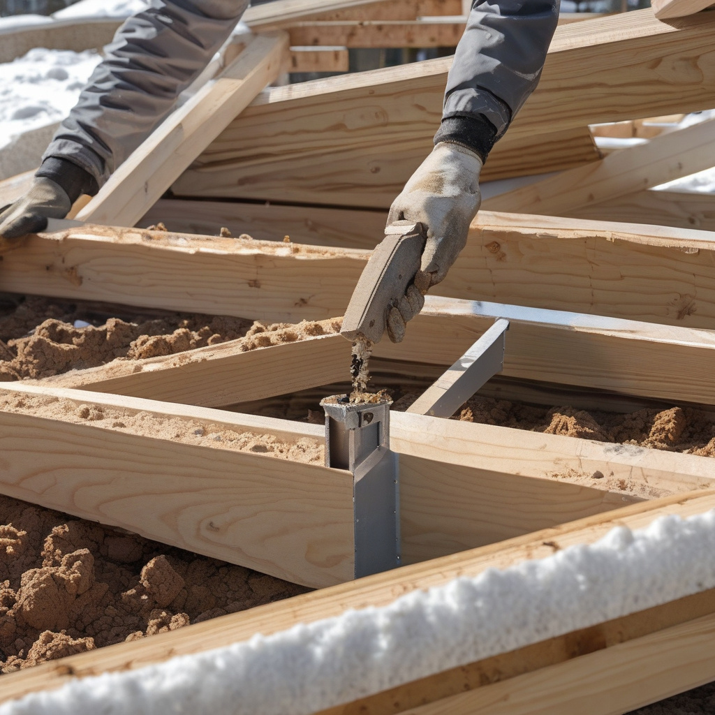 DIY pile-screw installation illustration