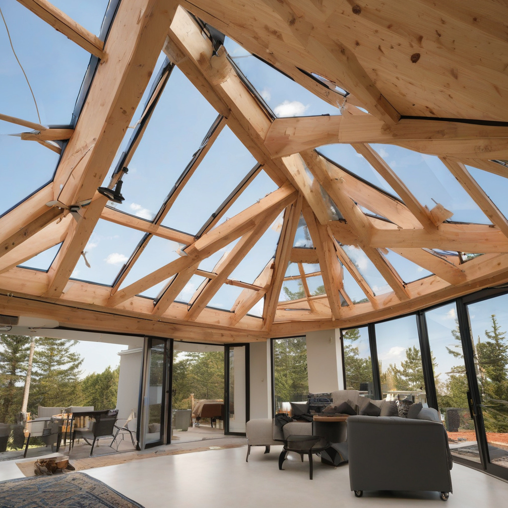 Finished Hip Roof in a Modern Setting Finished Hip Roof in a Modern Setting