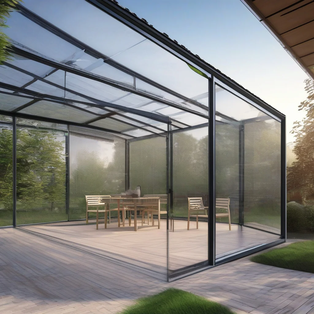 Polycarbonate panels in modern conservatory